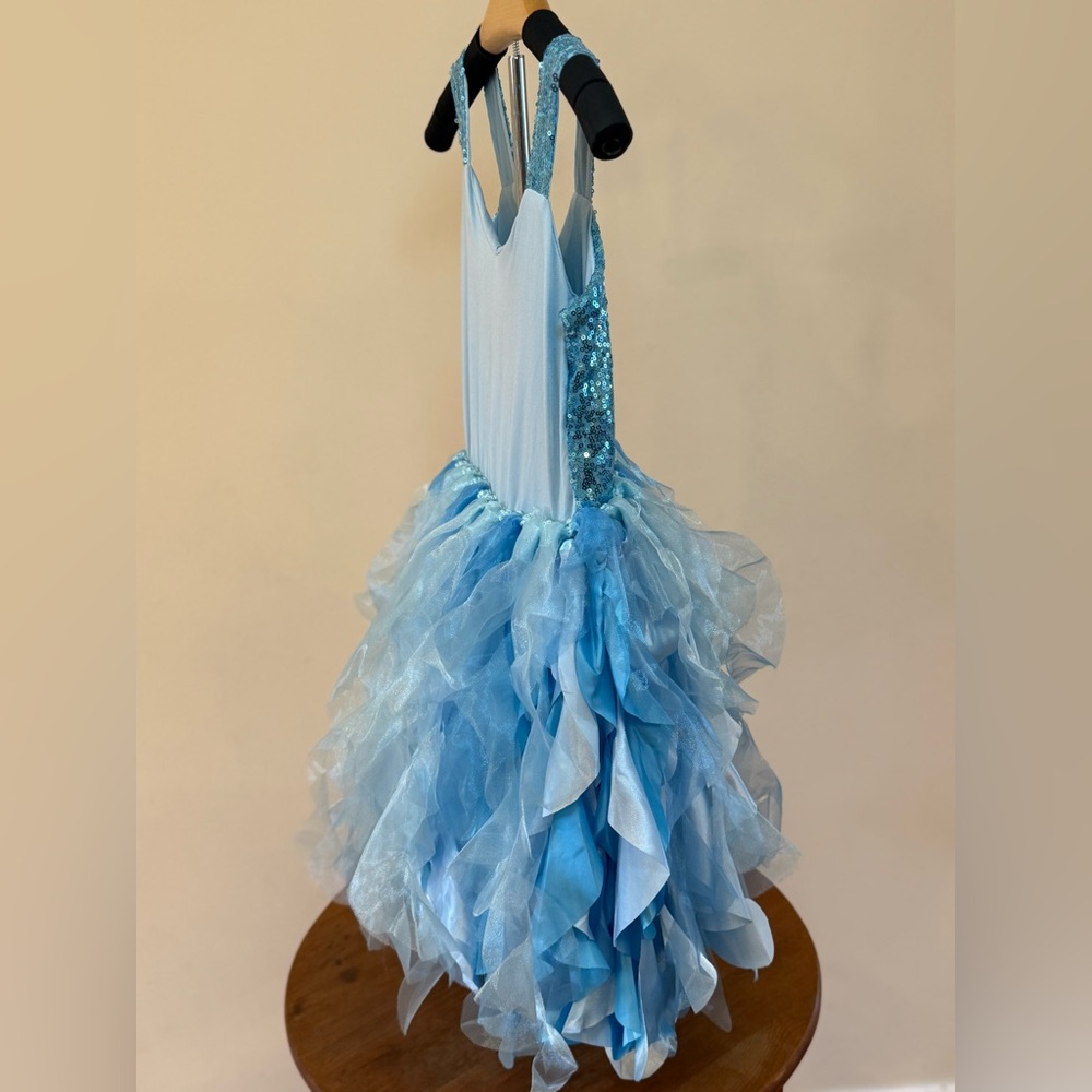 Blue Tutu Dress, Sparkly Sequin, Tulle Dress For Girls (Size 6) - Picture 5 of 8